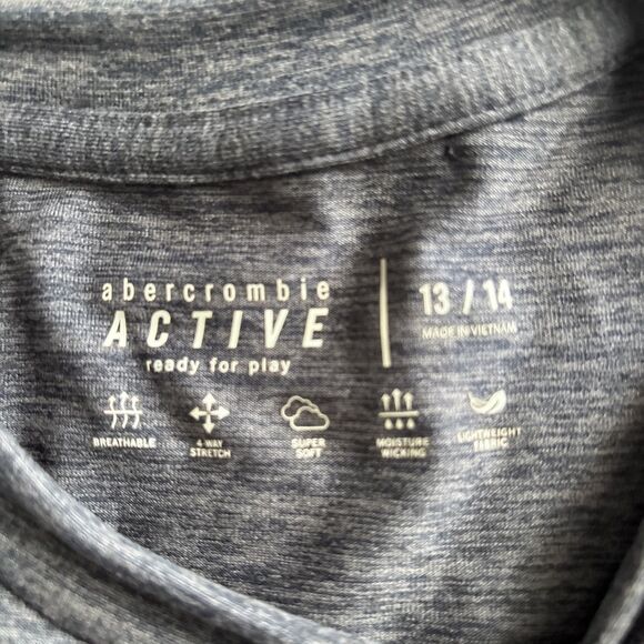 NWT Abercrombie Active Blue Long Sleeved Dri Fit Shirt Size 13/14 - Picture 3 of 7